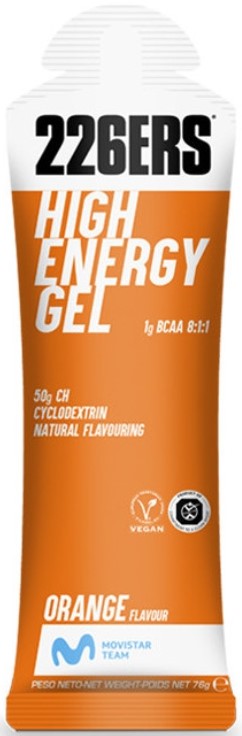 GEL HIGH ENERGY 76 GRS ORANGE + BCAA